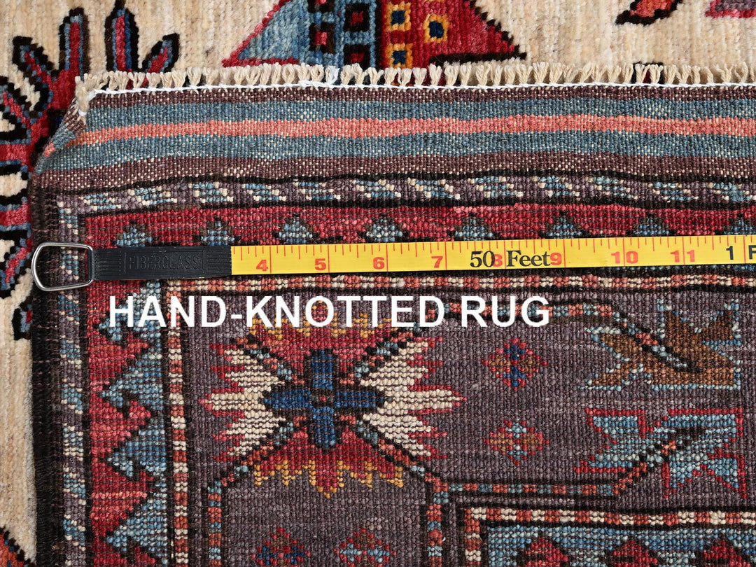 5'2" x 6'4" New Hand Knotted Ivory Wool Rectangle Oriental Rug - MOA1022663