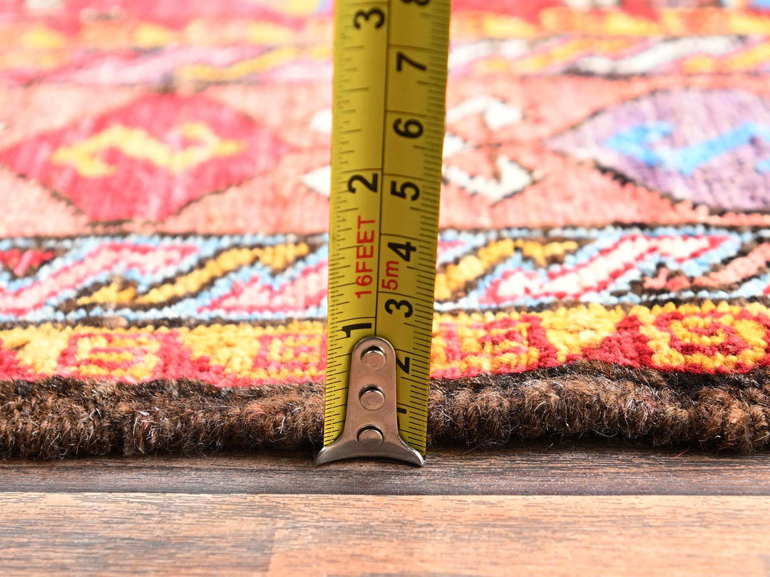 5'0" x 6'10" New Hand Knotted Multicolored Wool Rectangle Oriental Rug - MOA1022669