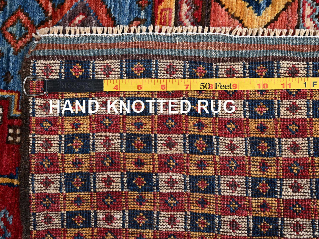 5'0" x 6'10" New Hand Knotted Multicolored Wool Rectangle Oriental Rug - MOA1022669