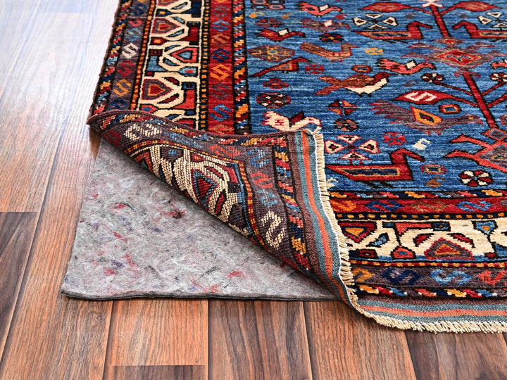 3'6" x 4'7" New Hand Knotted Blue Wool Rectangle Oriental Rug - MOA1022670