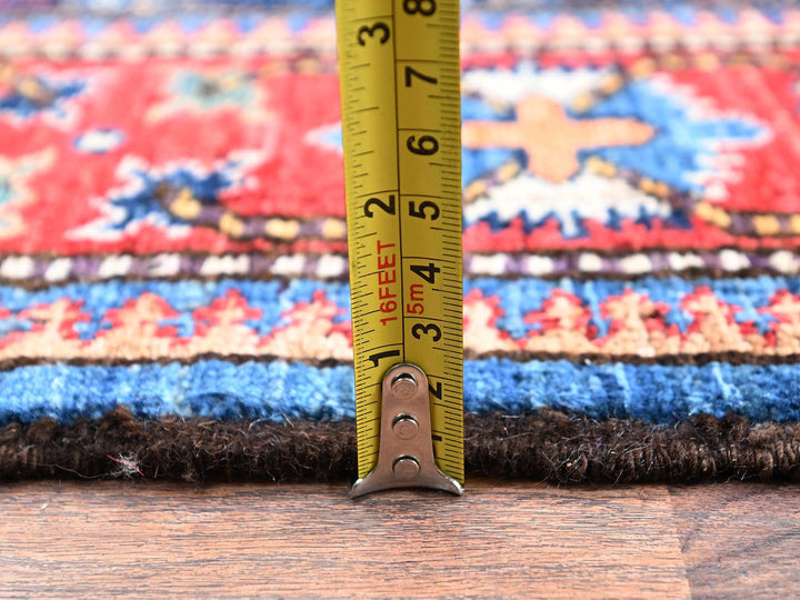 4'2" x 5'0" New Hand Knotted Blue Wool Rectangle Oriental Rug - MOA1022672