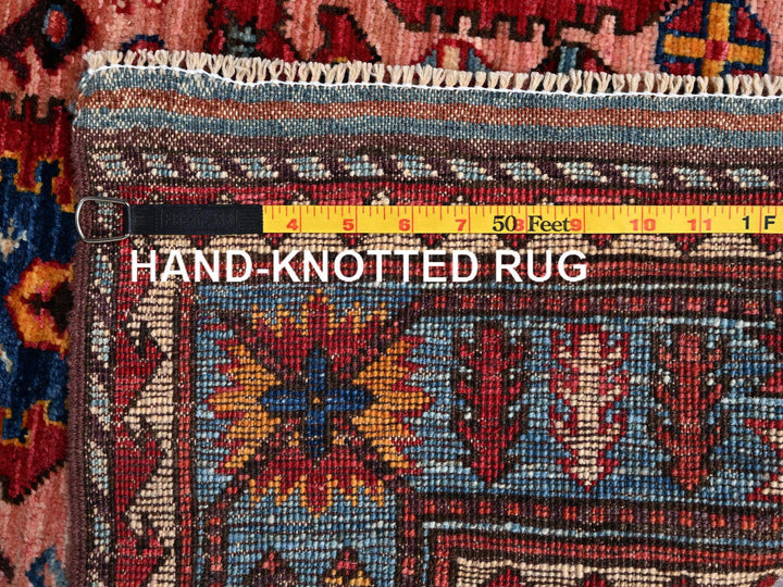 4'2" x 5'5" New Hand Knotted Pink Wool Rectangle Oriental Rug - MOA1022673