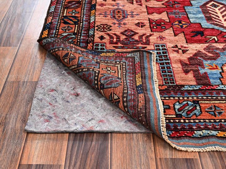 4'3" x 6'0" New Hand Knotted Pink Wool Rectangle Oriental Rug - MOA1022674