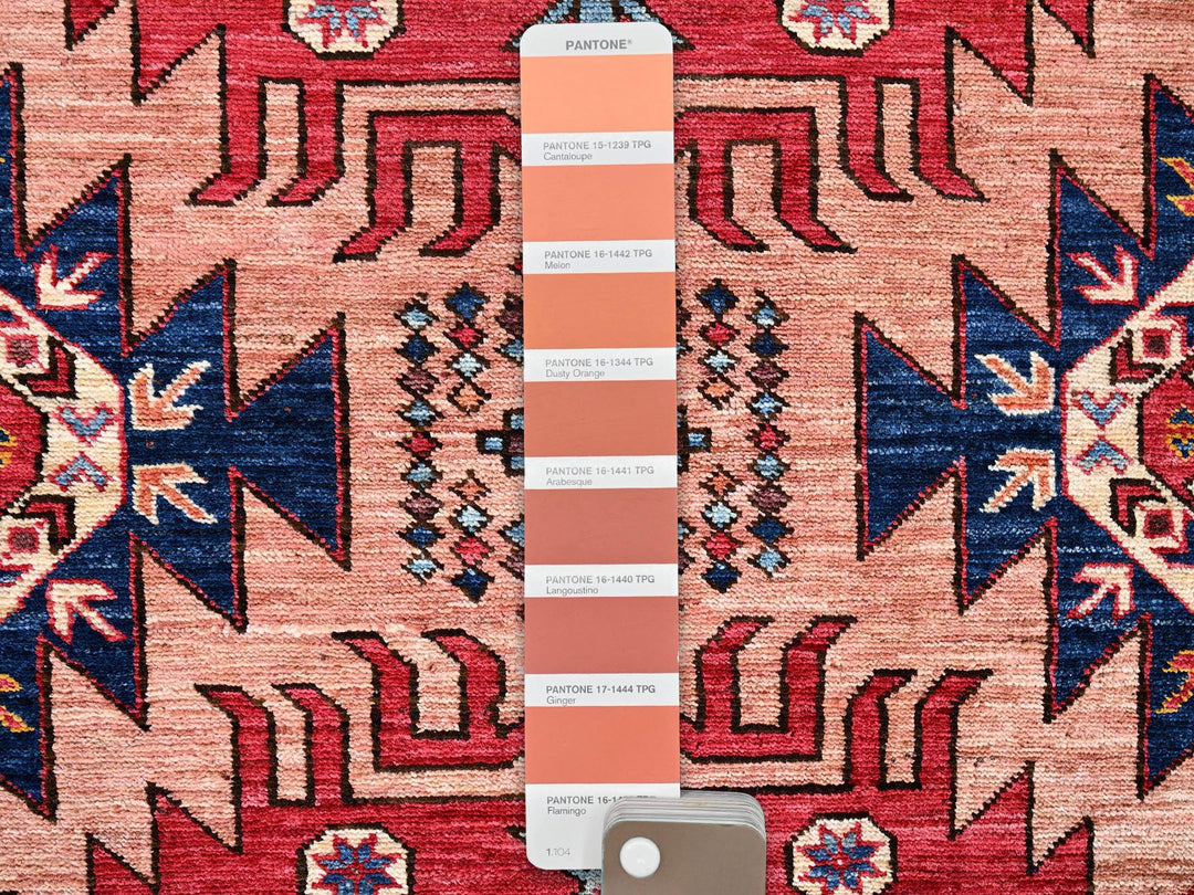 4'3" x 6'0" New Hand Knotted Pink Wool Rectangle Oriental Rug - MOA1022674