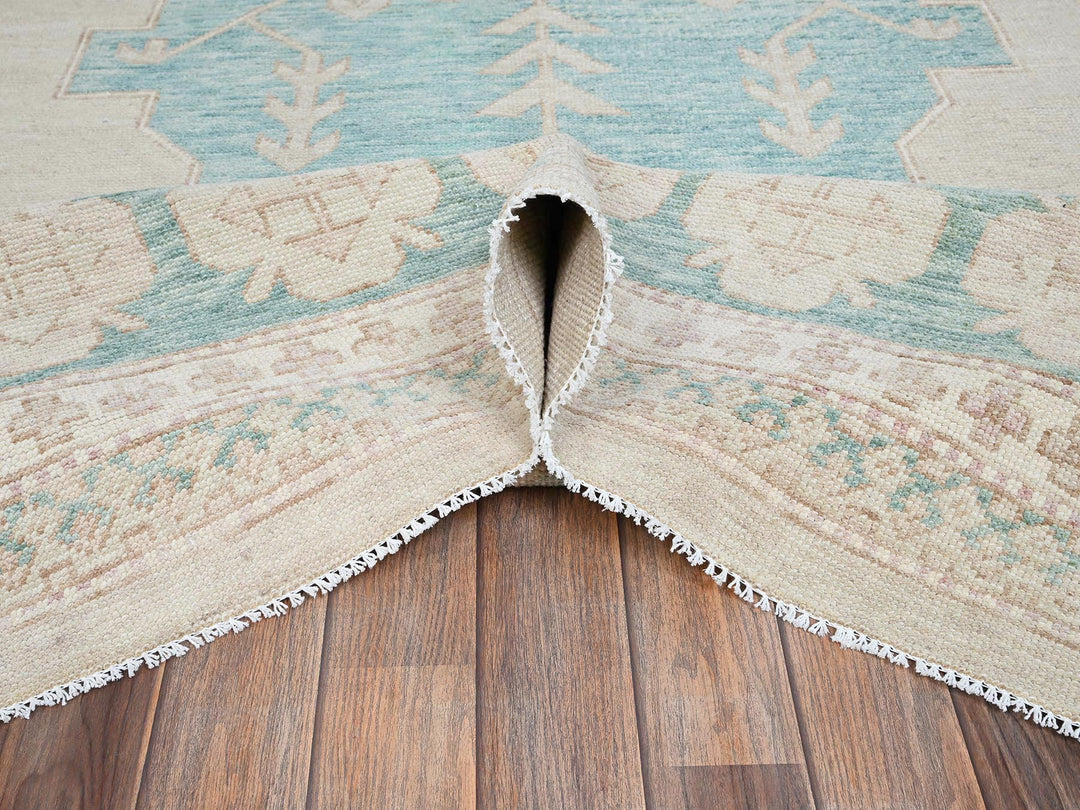 9'10" x 13'8" New Hand Knotted Brown Wool Rectangle Oriental Rug - MOA1022679