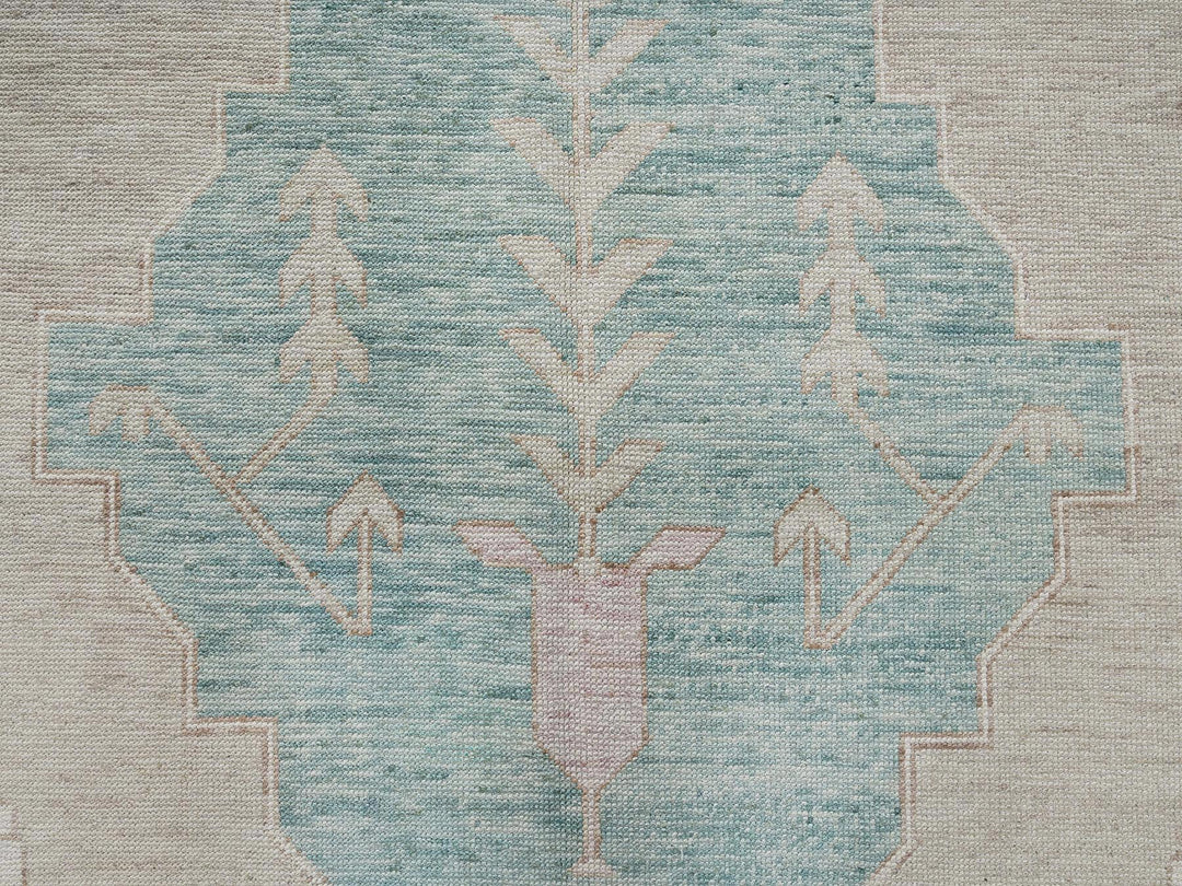 9'10" x 13'8" New Hand Knotted Brown Wool Rectangle Oriental Rug - MOA1022679
