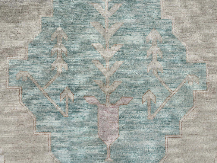 9'10" x 13'8" New Hand Knotted Brown Wool Rectangle Oriental Rug - MOA1022679