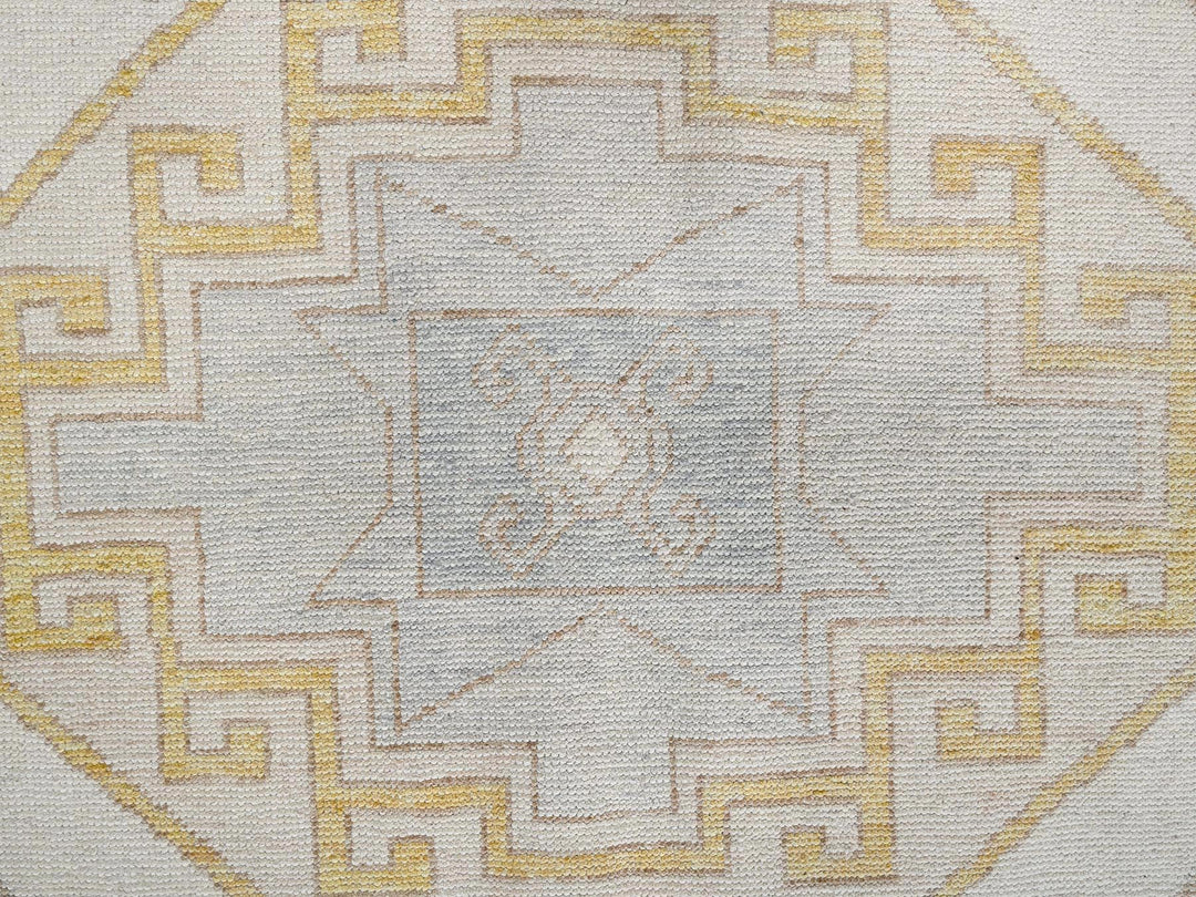 6'0" x 8'11" New Hand Knotted Ivory Wool Rectangle Oriental Rug - MOA1022682