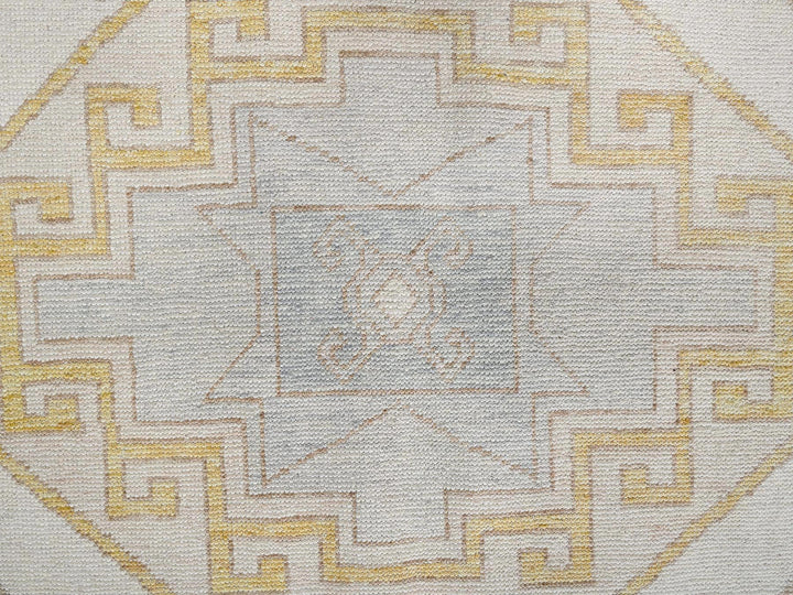 6'0" x 8'11" New Hand Knotted Ivory Wool Rectangle Oriental Rug - MOA1022682