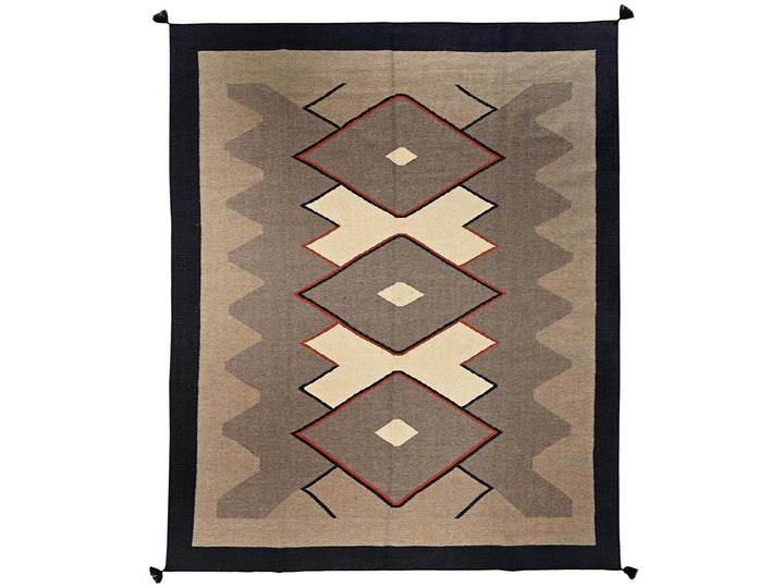 8'0" x 9'9" New Hand Woven Brown Wool Rectangle Oriental Rug - MOA1022684