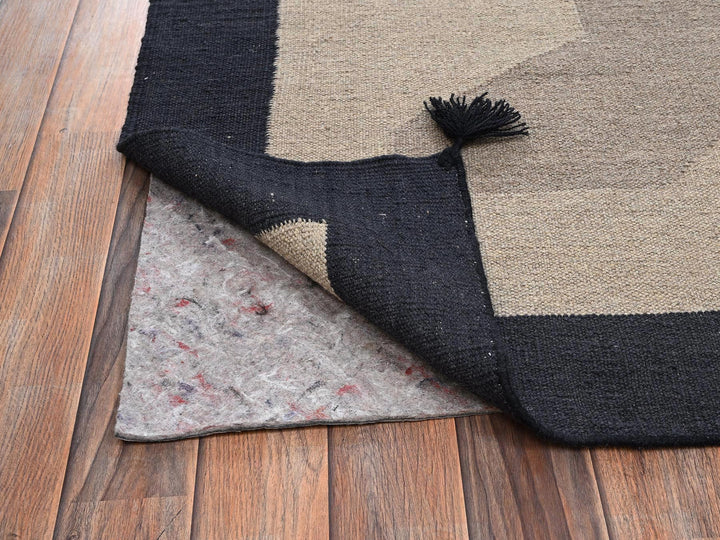 8'0" x 9'9" New Hand Woven Brown Wool Rectangle Oriental Rug - MOA1022684