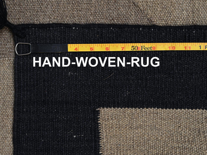 8'0" x 9'9" New Hand Woven Brown Wool Rectangle Oriental Rug - MOA1022684