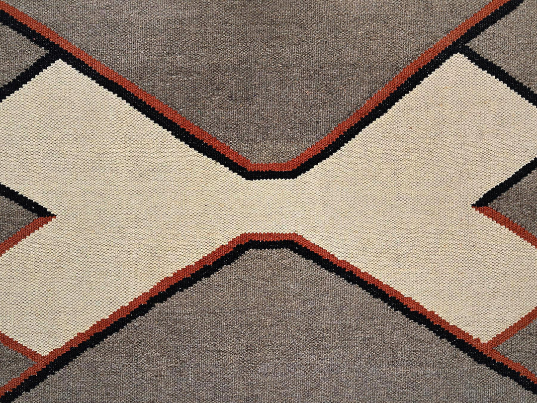 8'1" x 9'11" New Hand Woven Brown Wool Rectangle Oriental Rug - MOA1022686
