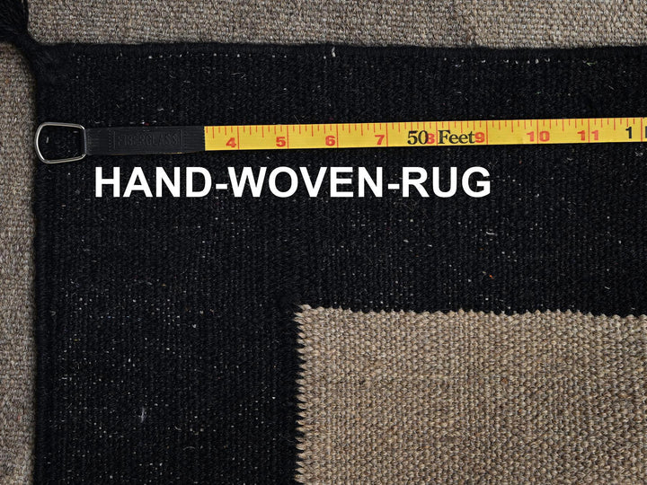 8'1" x 9'11" New Hand Woven Brown Wool Rectangle Oriental Rug - MOA1022686