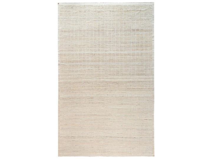 12'8" x 20'2" New Hand Knotted Ivory Wool Rectangle Oriental Rug - MOA1022700