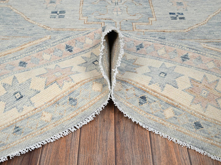 7'8" x 10'7" New Hand Knotted Blue Wool Rectangle Oriental Rug - MOA1022708