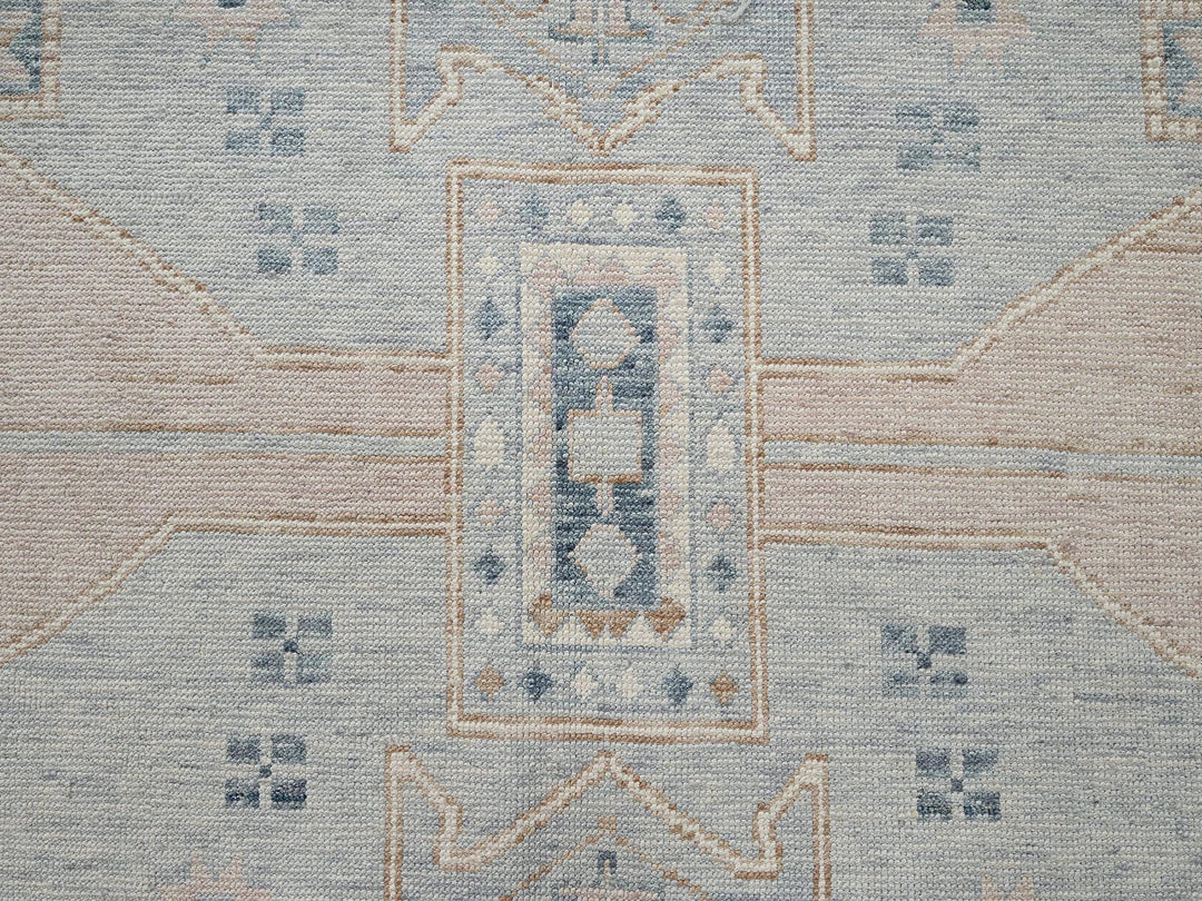 7'8" x 10'7" New Hand Knotted Blue Wool Rectangle Oriental Rug - MOA1022708