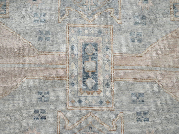7'8" x 10'7" New Hand Knotted Blue Wool Rectangle Oriental Rug - MOA1022708