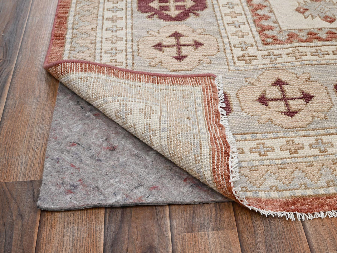 7'9" x 9'6" New Hand Knotted Red Wool Rectangle Oriental Rug - MOA1022709
