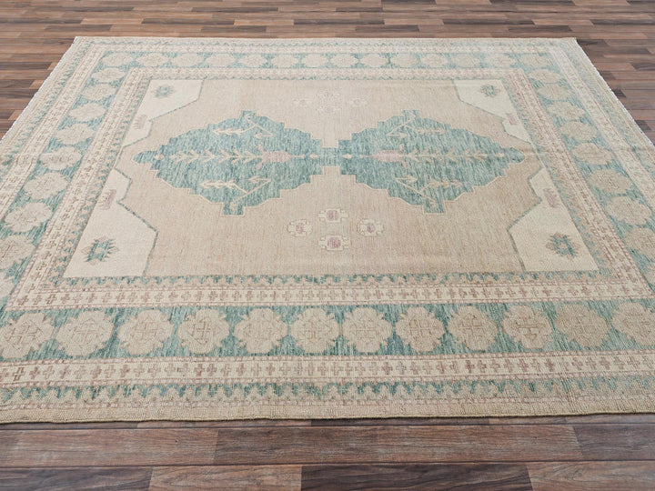 7'9" x 9'11" New Hand Knotted Brown Wool Rectangle Oriental Rug - MOA1022712