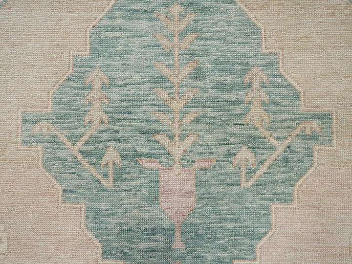 7'9" x 9'11" New Hand Knotted Brown Wool Rectangle Oriental Rug - MOA1022712