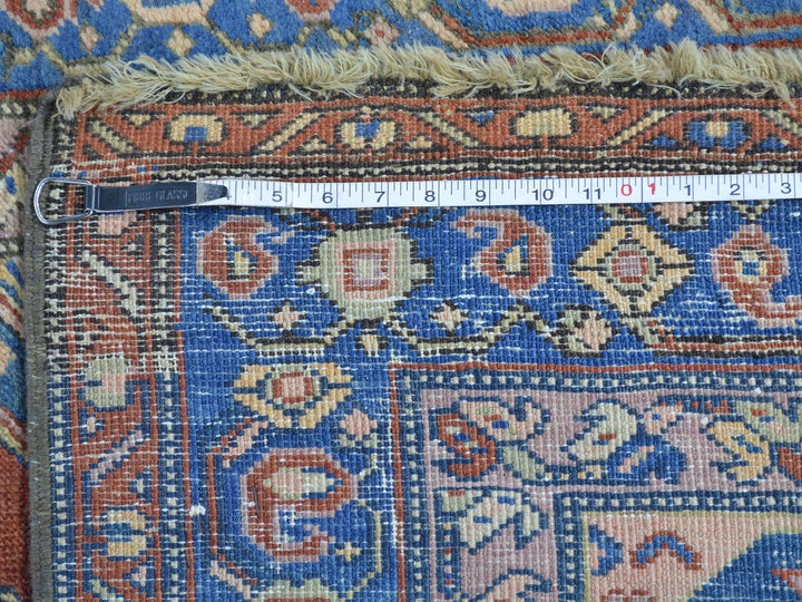 3'7" x 14'2" Vintage Hand Knotted Red Wool Runner Oriental Rug - MOA10227175