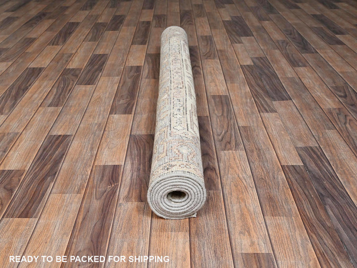 4'11" x 6'10" New Hand Knotted Brown Wool Rectangle Oriental Rug - MOA1022717
