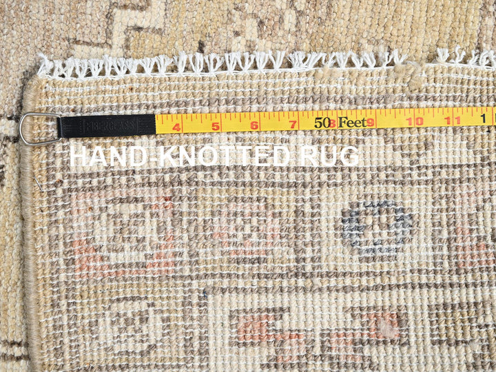 4'10" x 6'10" New Hand Knotted Yellow Wool Rectangle Oriental Rug - MOA1022719