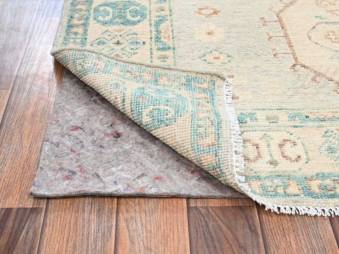 4'9" x 6'8" New Hand Knotted Grey Wool Rectangle Oriental Rug - MOA1022720