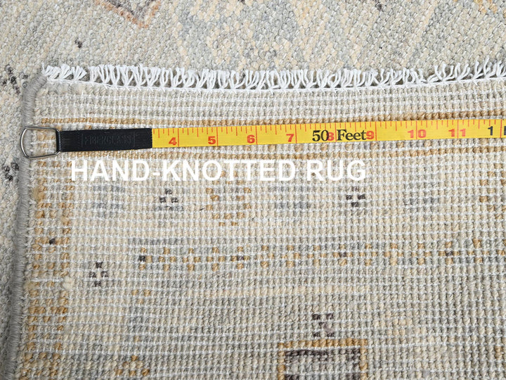 2'1" x 2'11" New Hand Knotted Grey Wool Rectangle Oriental Rug - MOA1022728