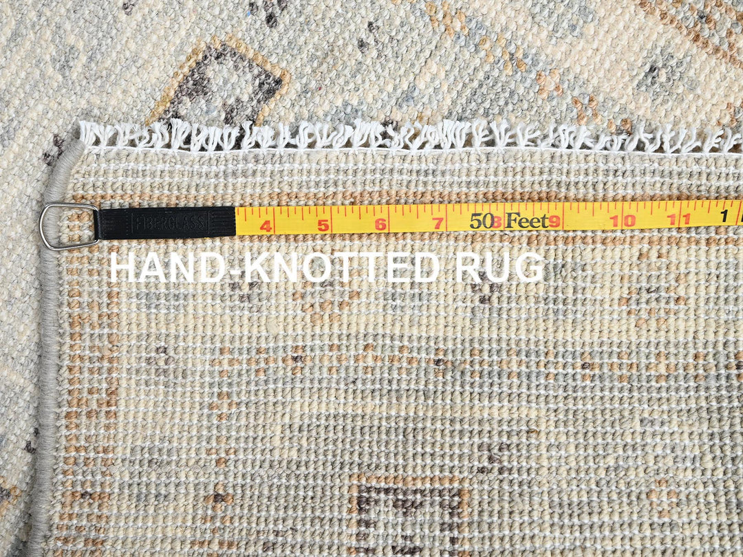 1'10" x 2'11" New Hand Knotted Grey Wool Rectangle Oriental Rug - MOA1022729