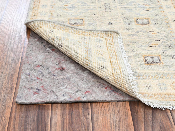 1'10" x 2'11" New Hand Knotted Grey Wool Rectangle Oriental Rug - MOA1022730