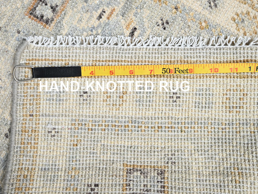 1'10" x 2'11" New Hand Knotted Grey Wool Rectangle Oriental Rug - MOA1022730