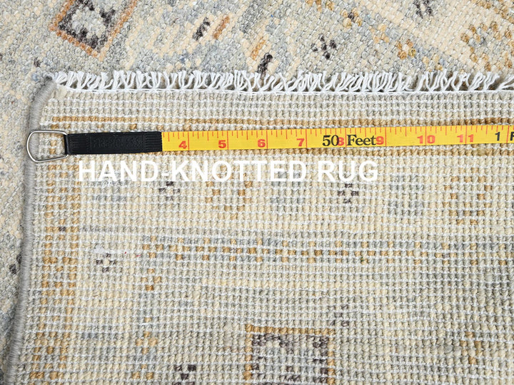 1'10" x 2'11" New Hand Knotted Grey Wool Rectangle Oriental Rug - MOA1022730