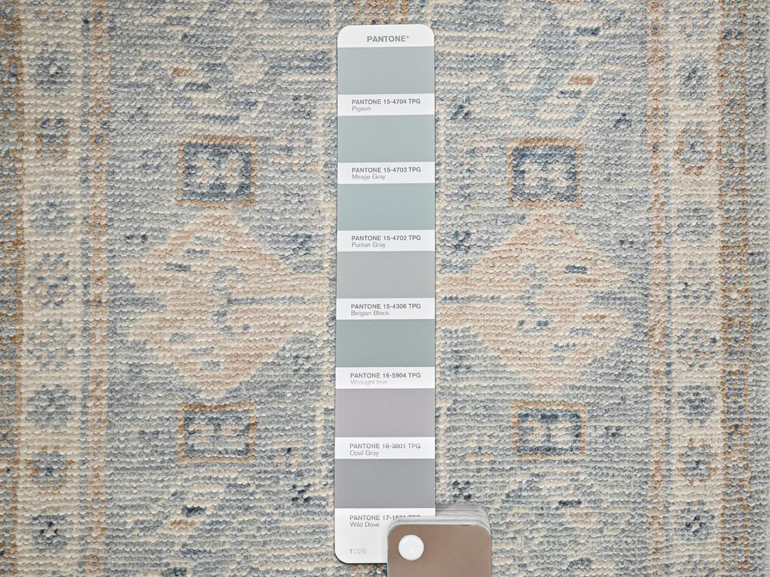 1'9" x 2'10" New Hand Knotted Grey Wool Rectangle Oriental Rug - MOA1022732