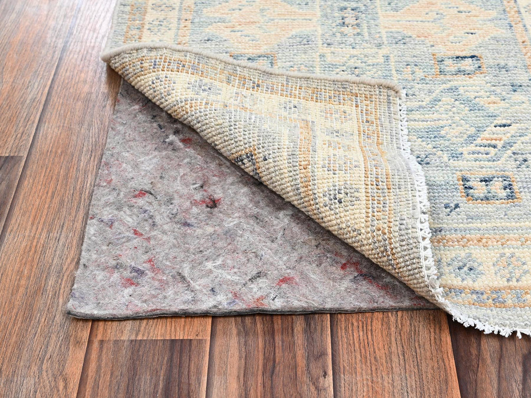 1'10" x 2'10" New Hand Knotted Grey Wool Rectangle Oriental Rug - MOA1022733