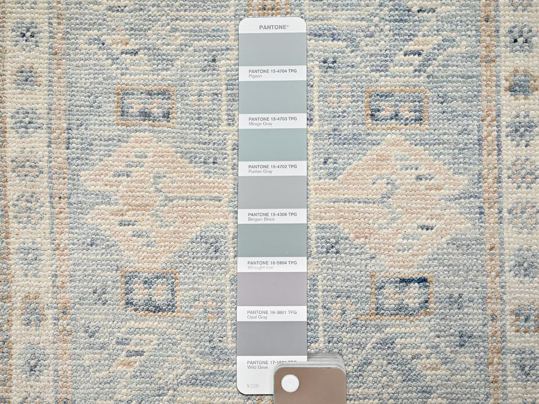 1'10" x 2'10" New Hand Knotted Grey Wool Rectangle Oriental Rug - MOA1022733