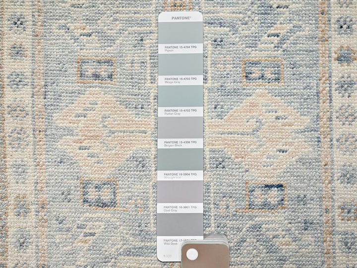 1'10" x 2'10" New Hand Knotted Grey Wool Rectangle Oriental Rug - MOA1022733
