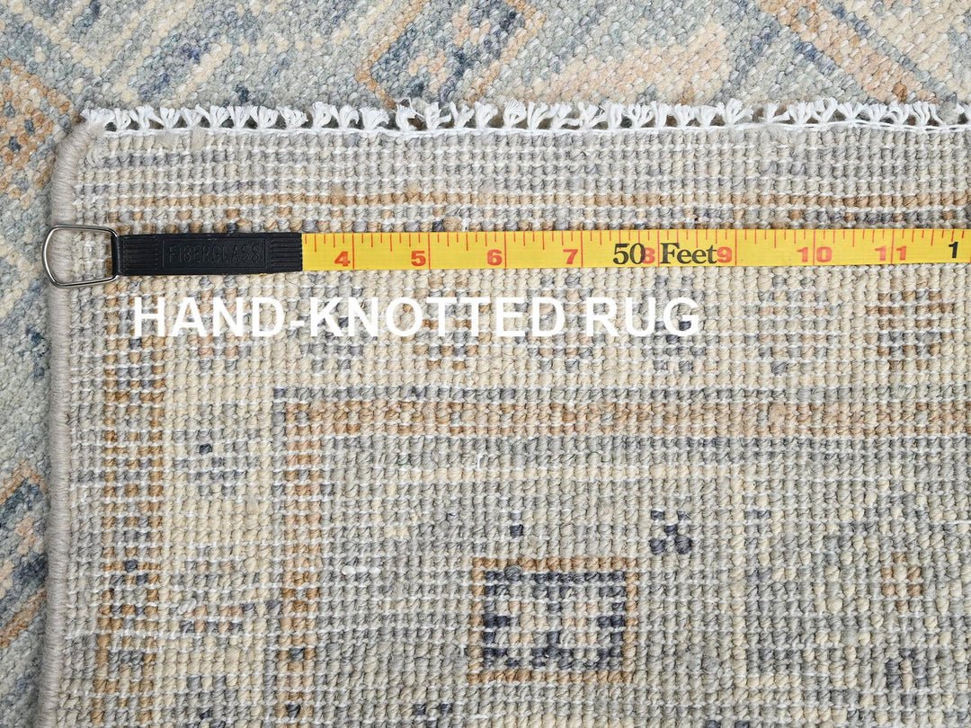 1'10" x 2'10" New Hand Knotted Grey Wool Rectangle Oriental Rug - MOA1022733