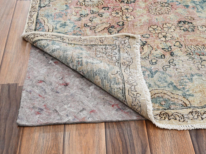 9'9" x 14'4" Vintage Hand Knotted Beige Wool Rectangle Oriental Rug - MOA1022740