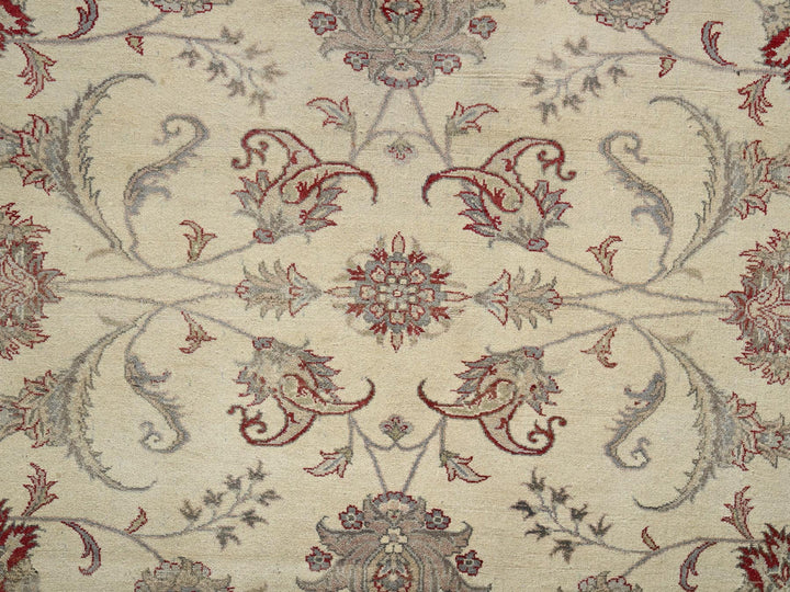 10'11" x 15'2" New Hand Knotted Beige Wool Rectangle Oriental Rug - MOA1022743