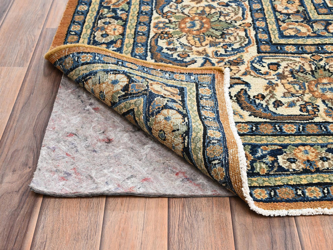 11'10" x 15'2" Vintage Hand Knotted Brown Wool Rectangle Oriental Rug - MOA1022747