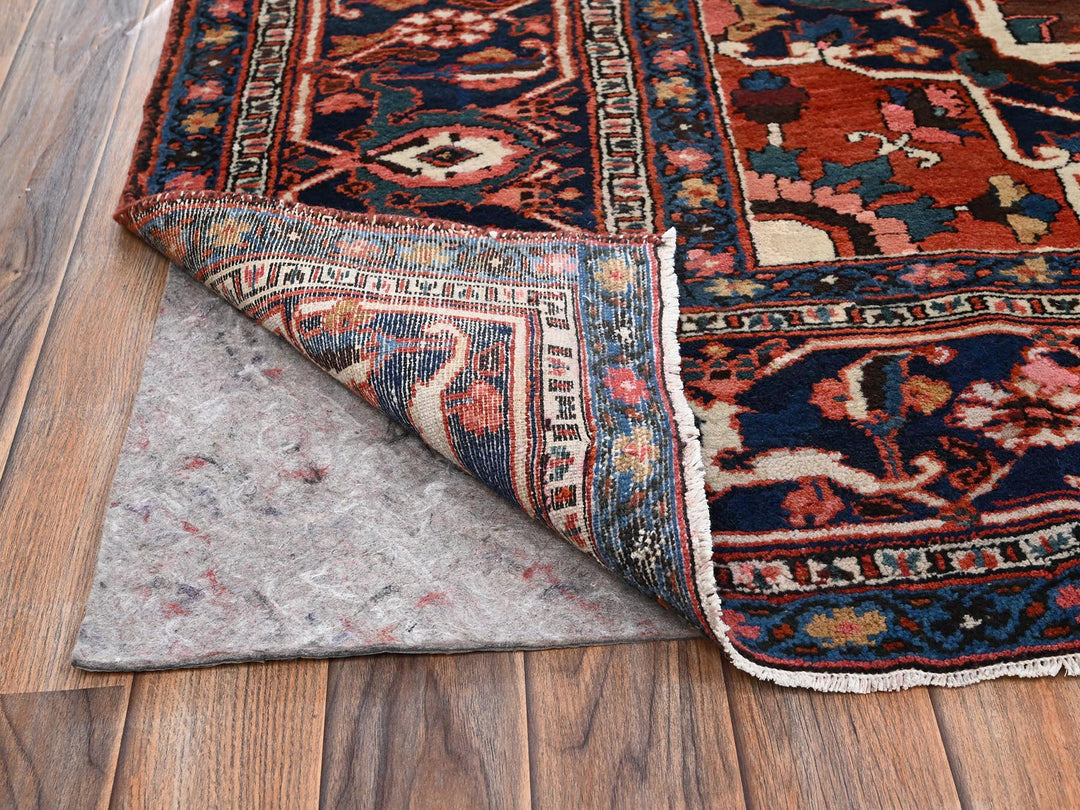 8'2" x 14'7" Vintage Hand Knotted Red Wool Rectangle Oriental Rug - MOA1022751