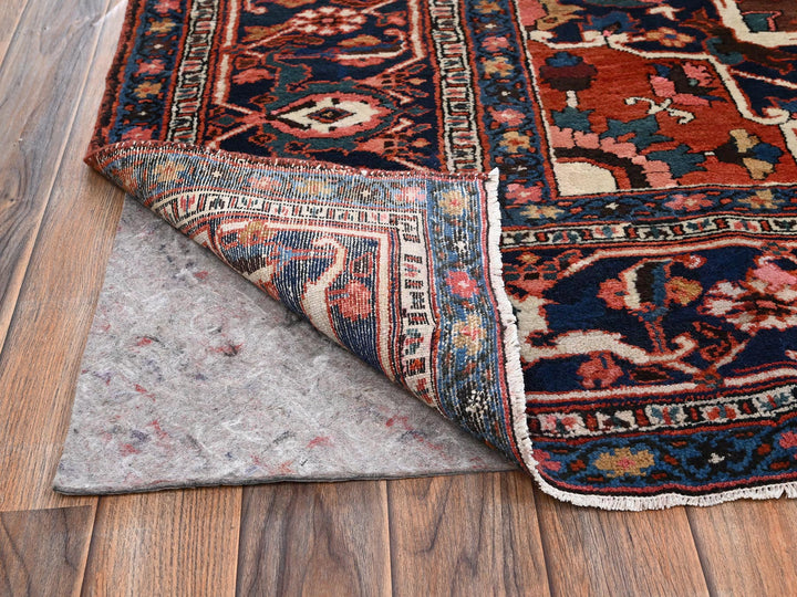 8'2" x 14'7" Vintage Hand Knotted Red Wool Rectangle Oriental Rug - MOA1022751