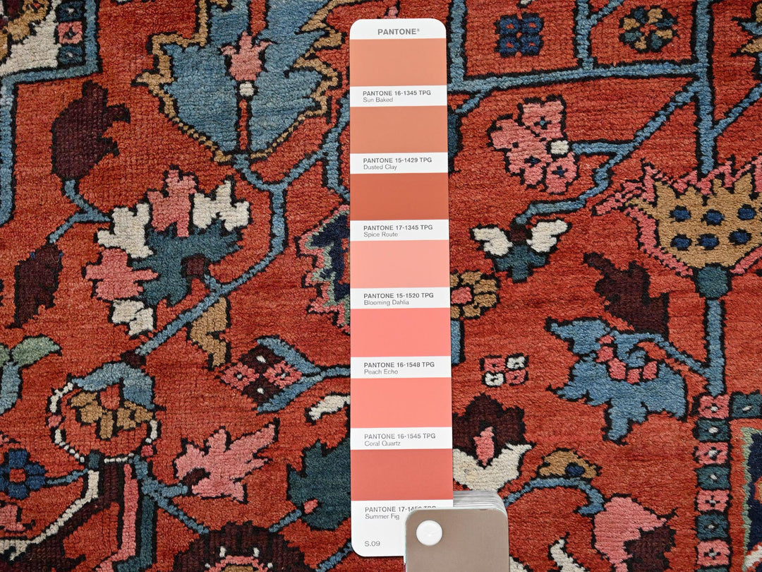 8'2" x 14'7" Vintage Hand Knotted Red Wool Rectangle Oriental Rug - MOA1022751