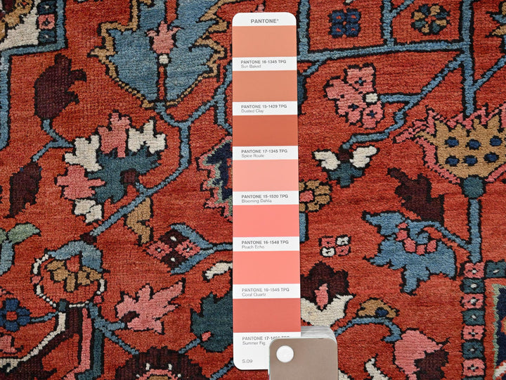 8'2" x 14'7" Vintage Hand Knotted Red Wool Rectangle Oriental Rug - MOA1022751