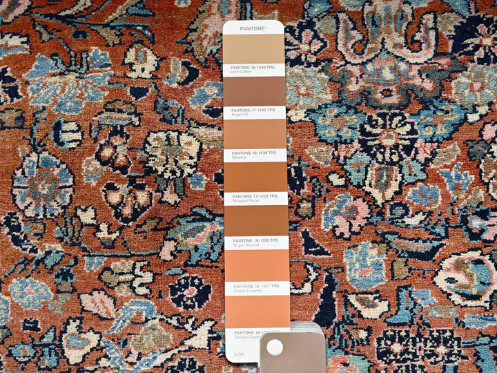 9'0" x 11'11" Vintage Hand Knotted Brown Wool Rectangle Oriental Rug - MOA1022753