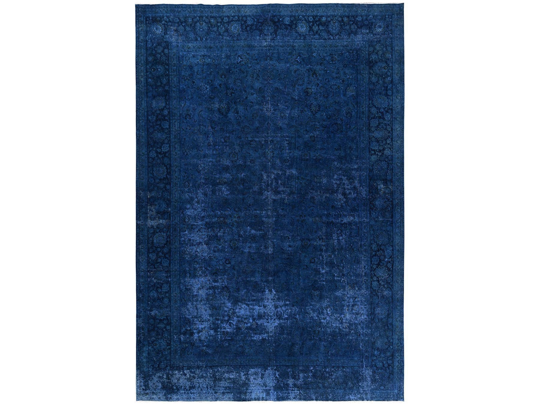 13'0" x 18'8" New Hand Knotted Overdyed Wool & Silk Rectangle Oriental Rug - MOA1022756