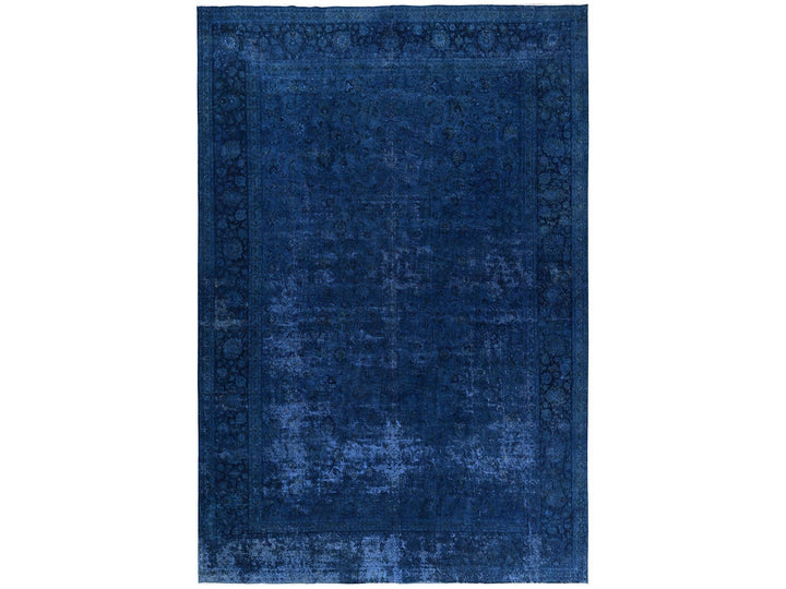 13'0" x 18'8" New Hand Knotted Overdyed Wool & Silk Rectangle Oriental Rug - MOA1022756