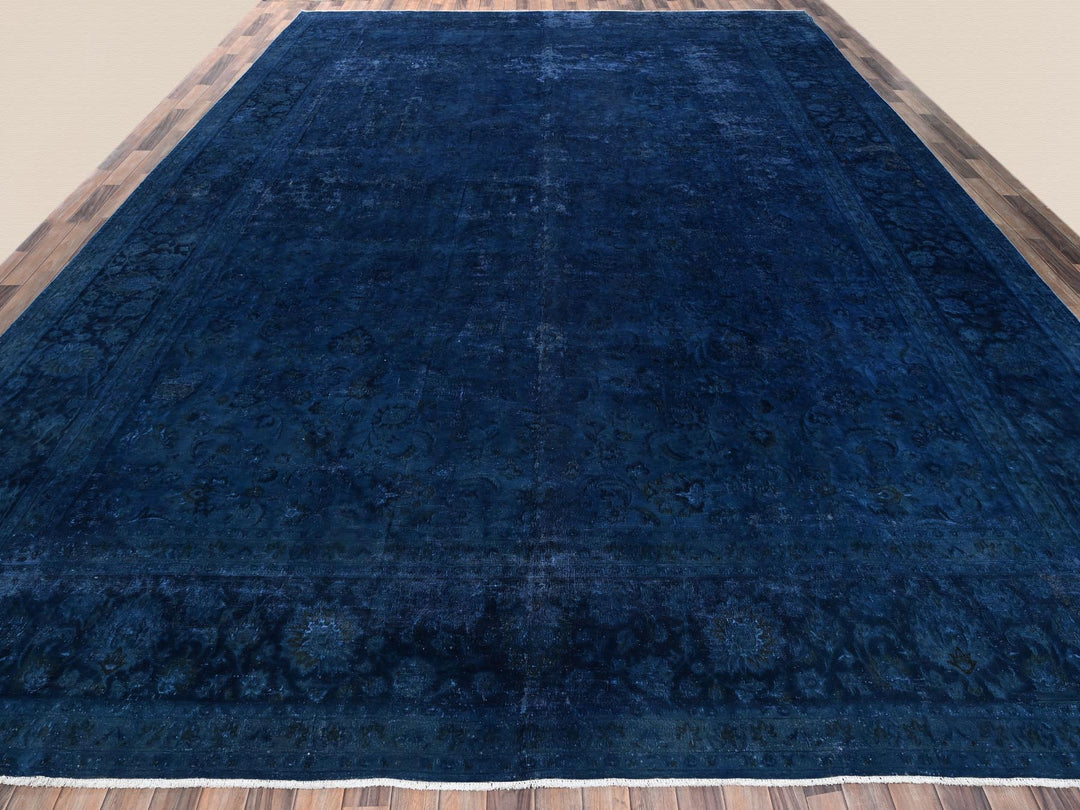 13'0" x 18'8" New Hand Knotted Overdyed Wool & Silk Rectangle Oriental Rug - MOA1022756